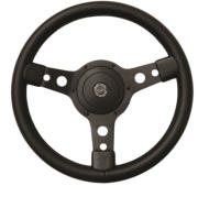 13" 3 Spoke Semi-dished Black Vinyl Black