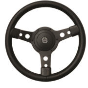 14" 3 Spoke Semi-dished Black Vinyl Black